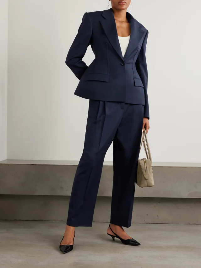 STELLA MCCARTNEY Wool blazer in Blue, photo 2 of 2 from NET-A-PORTER (Canada)