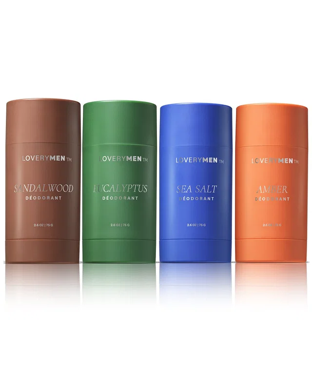 Lovery 4pc Sea Salt, Eucalyptus, Amber, Sandalwood Anti-Perspirant Gift Set, image 1 of 1 from Rue La La