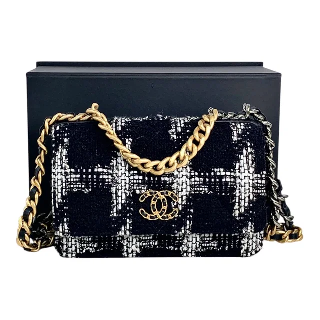 Chanel 19 Tweed Black/White Tweed Bag in Black Tweed from Luxury Promise