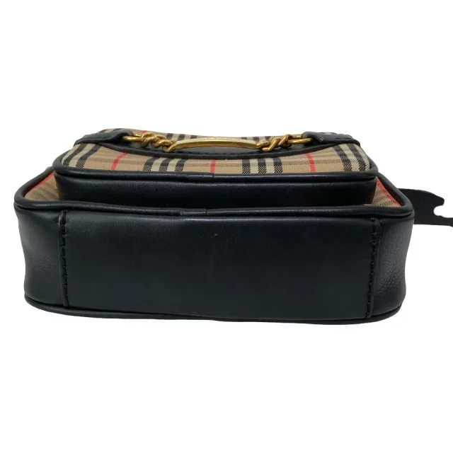 Burberry Cotton Canvas Leather Shoulder Bag in Canvas from LuxUness, photo 6 of 16