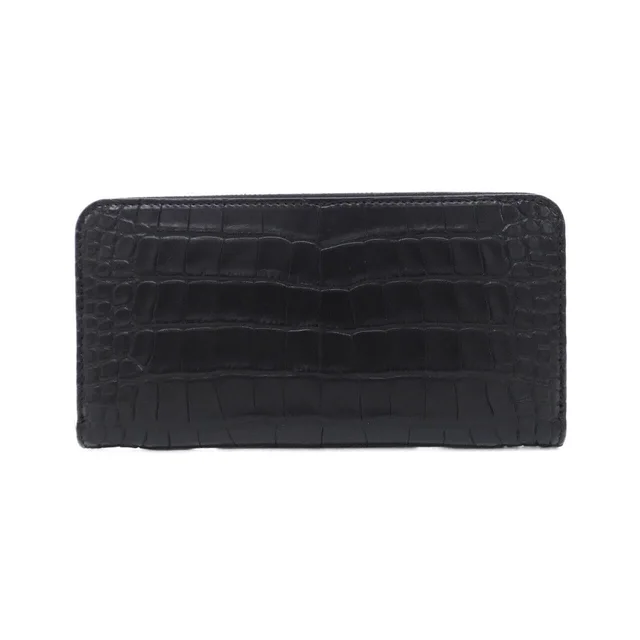 Bottega Veneta Wallet in BLACK / SILVER metal fittings crocodile from KOMEHYO