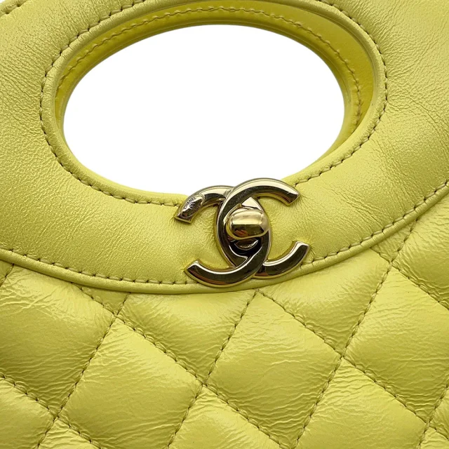 Chanel CHANEL31 Shopping Bag YellowAS4133 Shiny Calf Leather Size Small in Calfskin from GALLERY RARE, photo 13 of 17