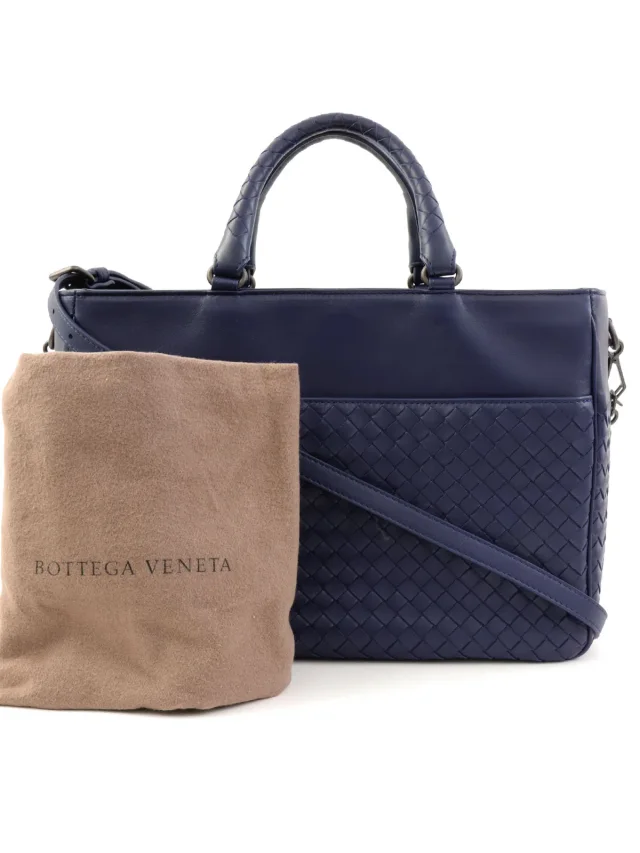 Bottega Veneta Trapeze 2-way handbag Navy from VINTAGE QOO TOKYO, photo 11 of 11
