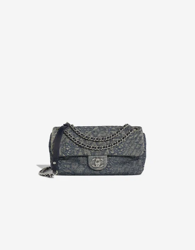 Chanel Timeless Medium Denim Blue in Blue Denim from SACLÀB
