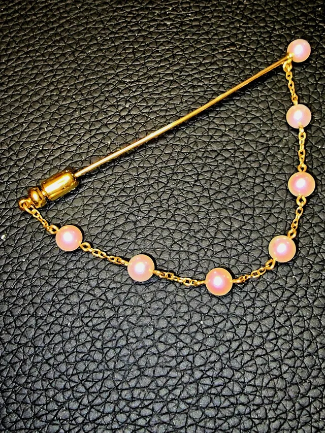 Mikimoto Gold Stick Pink 18 With Pink Pearls in gold|pink from Poshmark