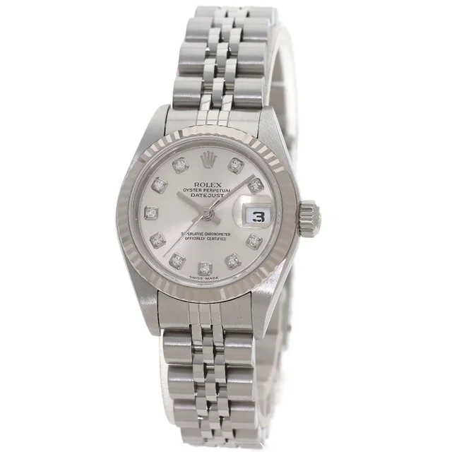 Rolex Datejust Diamond Watch SS White Gold in White from The Reluxe