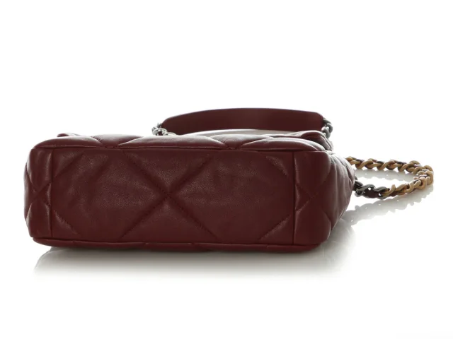 Chanel Medium Burgundy Quilted Leather 19 Flap in Burgundy Leather from Ann's Fabulous Finds, photo 6 of 9