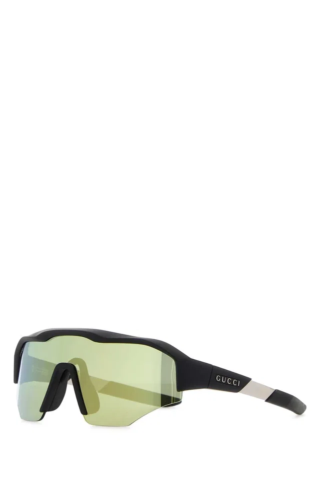 Gucci Gg2017s Acetate Shield Sunglasses — Black Exterior in Black from HEWI