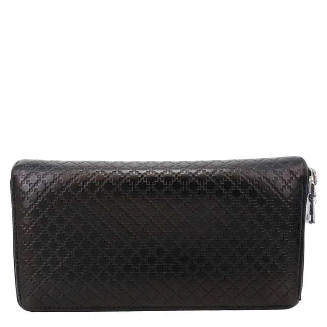 Gucci Diamante Leather Long Wallet Navy Blue 307990 in Navy Leather from Dallas Designer Handbags
