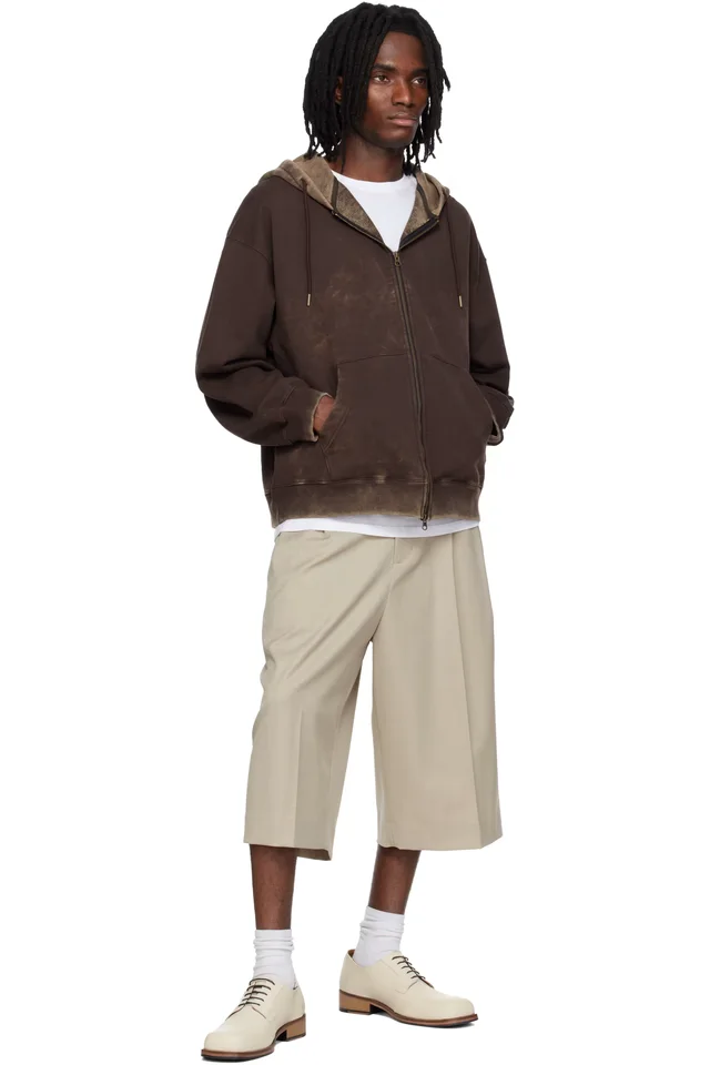 MMIC Brown Dusk Zip Up Hoodie, photo 4 of 4 from SSENSE