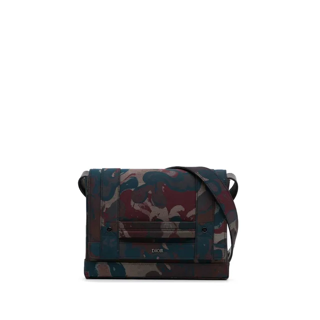 Brown Dior x Peter Doig Messenger Bag in Brown Canvas from Designer Revival