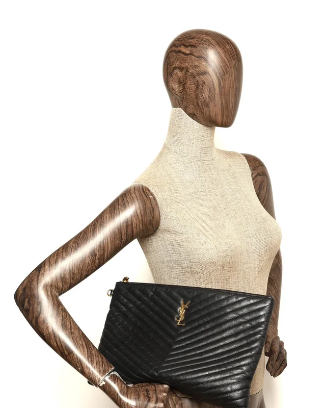 Saint Laurent Monogram Matelassé Large Clutch Bag in Leather from A Retro Tale, photo 7 of 7
