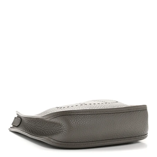 Hermès Taurillon Clemence Evelyne TPM Etain in Taupe Clemence leather from FASHIONPHILE, photo 4 of 13