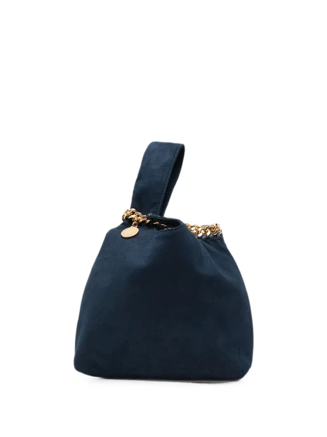 Stella McCartney Falabella Wristlet Bag — Navy Hand in Navy Suede from HEWI