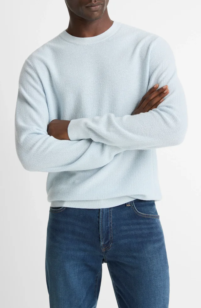 Vince Geometric Jacquard Wool & Cotton Blend Crewneck Sweater, photo 4 of 4 from Nordstrom Rack