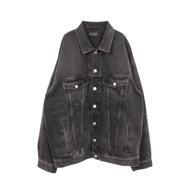 Balenciaga Vintage Effect Denim Jacket in Denim from LuxUness