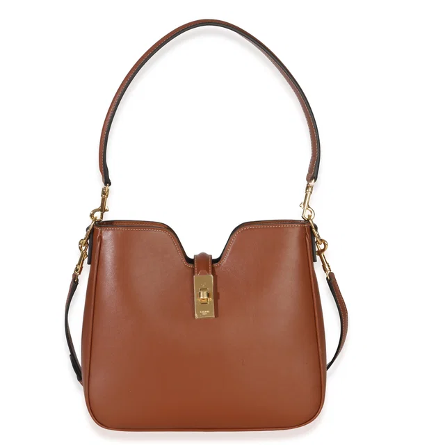 Celine Tan Smooth Calfskin Small Camille 16 Soft Shoulder Bag Brown Leather Handbag in Brown Calfskin from HEWI