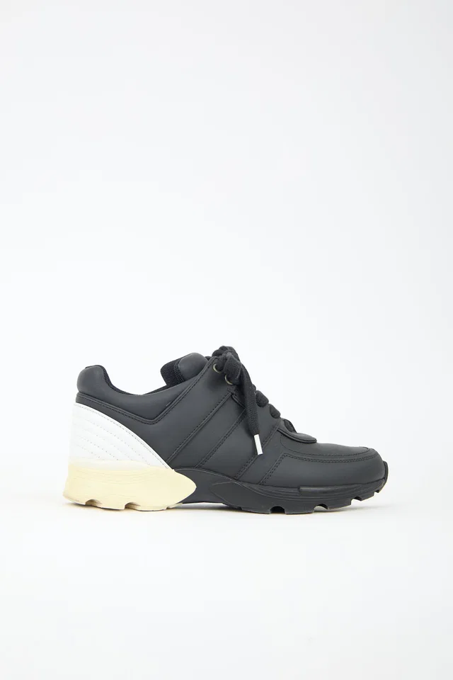 Chanel Leather CC Quilted Sneaker in Leather from VSP Consignment