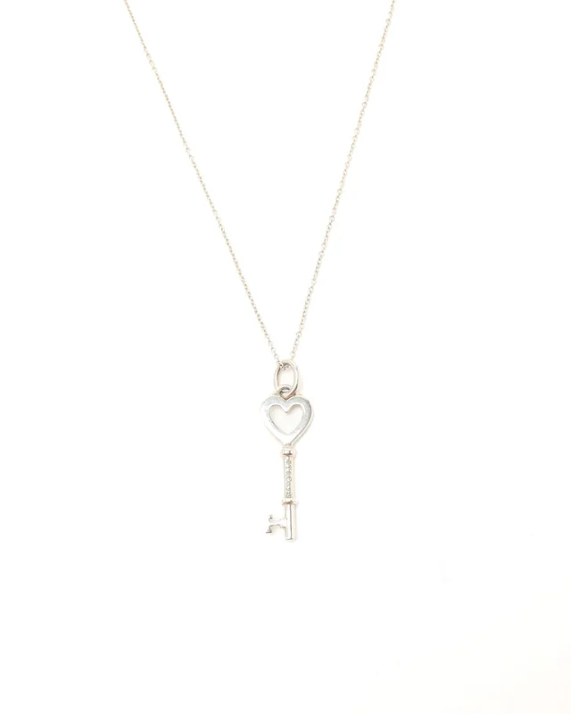 Tiffany & Co. Heart Key Silver Necklace in Silver from A Retro Tale