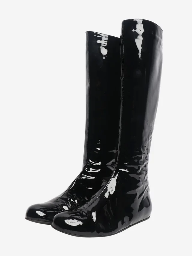 Lanvin Black patent boots - size EU 38.5 in Black Patent leather from Sign of the Times, photo 2 of 2
