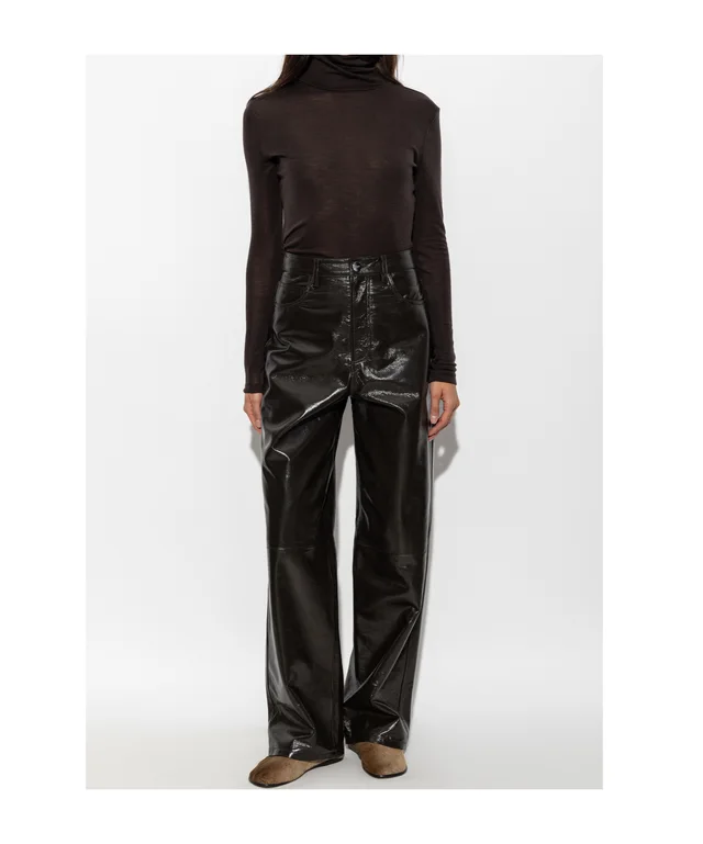 Róhe lacquer baggy leather trousers, photo 3 of 4 from SENSER