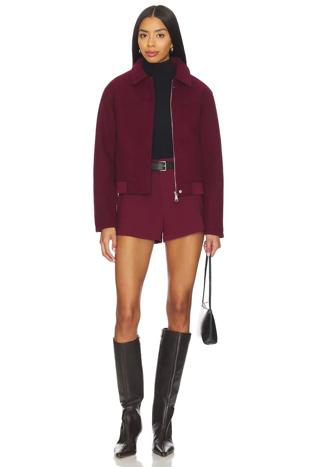 ALL THE WAYS Alia Shorts in Burgundy, photo 5 of 6 from REVOLVE (Canada)