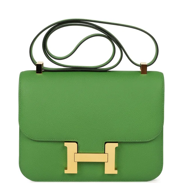 Hermès Constance 24 Vert Yucca Epsom Gold Hardware in Green Epsom leather from Madison Avenue Couture