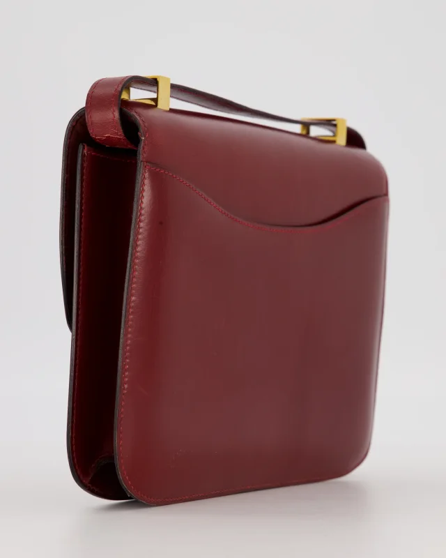 Hermès Vintage Constance 23 Bag in Burgundy Box leather from Sellier, photo 12 of 18