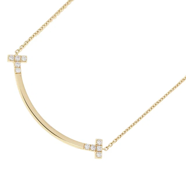 Tiffany & Co. T Smile Necklace Size Medium74957250 18K Yellow Gold in Yellow from GALLERY RARE
