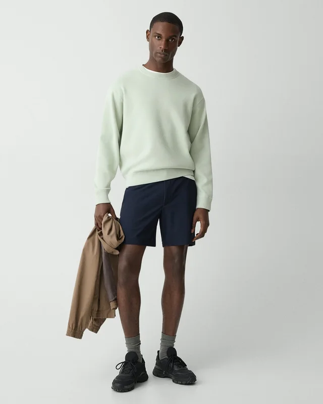 Theory Curtis Drawstring Short in Precision Ponte, photo 3 of 5 from Theory