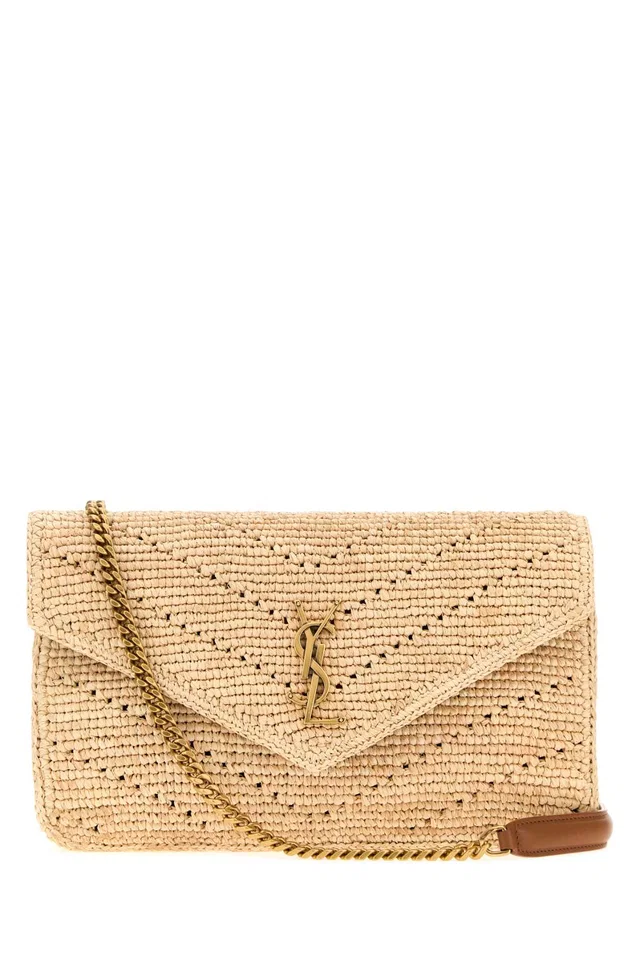 Saint Laurent Loulou Shoulder Bag — Brown in Brown Woven leather from HEWI