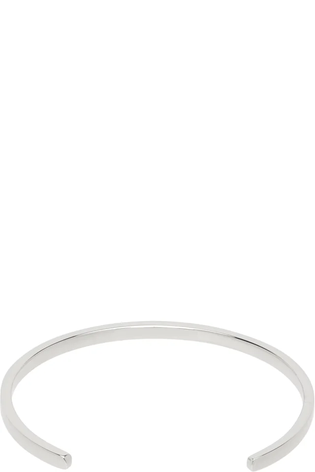 MM6 Maison Margiela Numeric Minimal Signature Cuff Bracelet, photo 2 of 2 from SSENSE