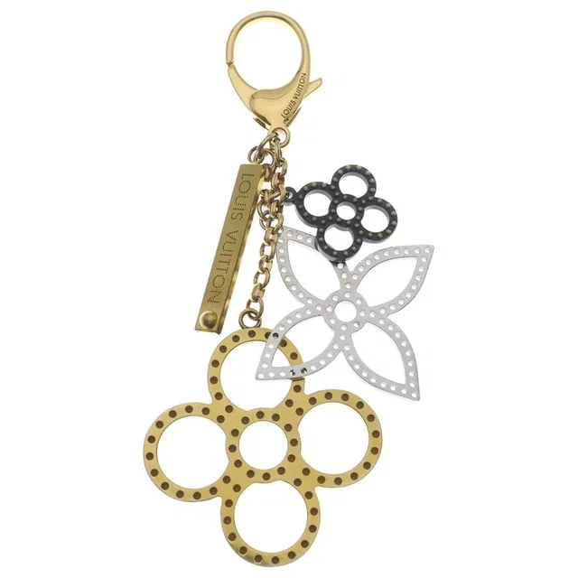 Louis Vuitton Bijou Sac Tabage Key Holder Bag Charm Gold Silver Black in Black from The Reluxe