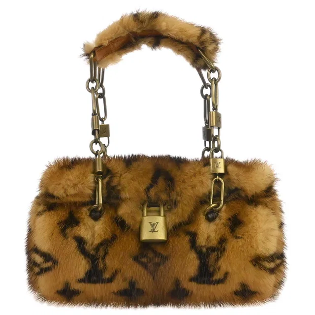 Louis Vuitton Monogram Mink Mini Papillon Handbag in Crocodile from AMORE Vintage Tokyo