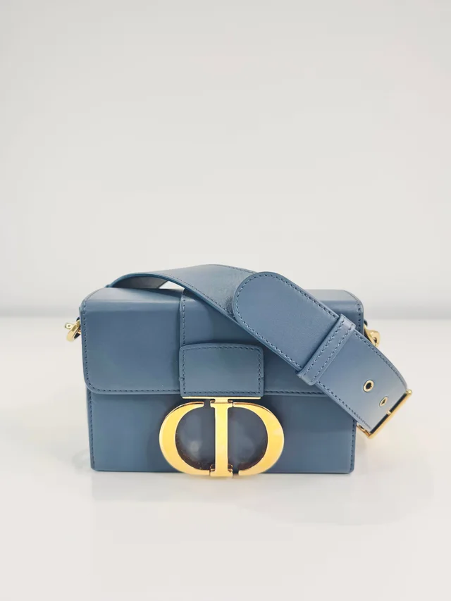 Dior 30 Montaigne Small Box Bag in Leather from Edit Second Hand