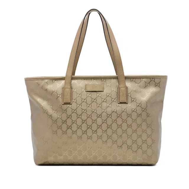 Gold Gucci Medium GG Imprime Tote in Gold Coated canvas from Designer Revival, photo 1 of 1