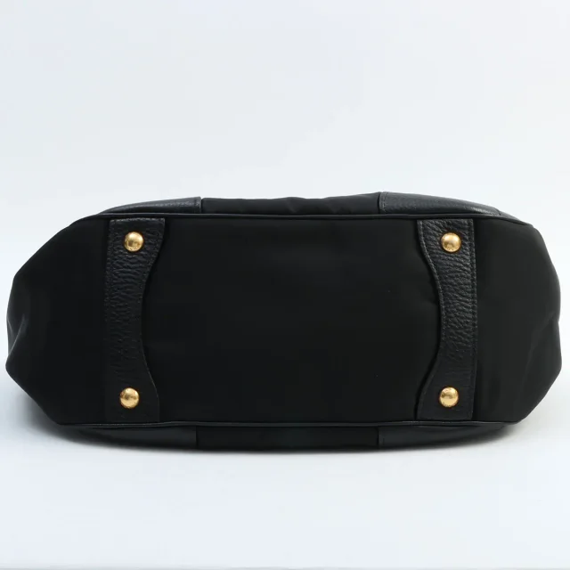 Prada Nylon Logo Tote Bag - Black in Black Nylon from VINTAGE QOO TOKYO, photo 10 of 10