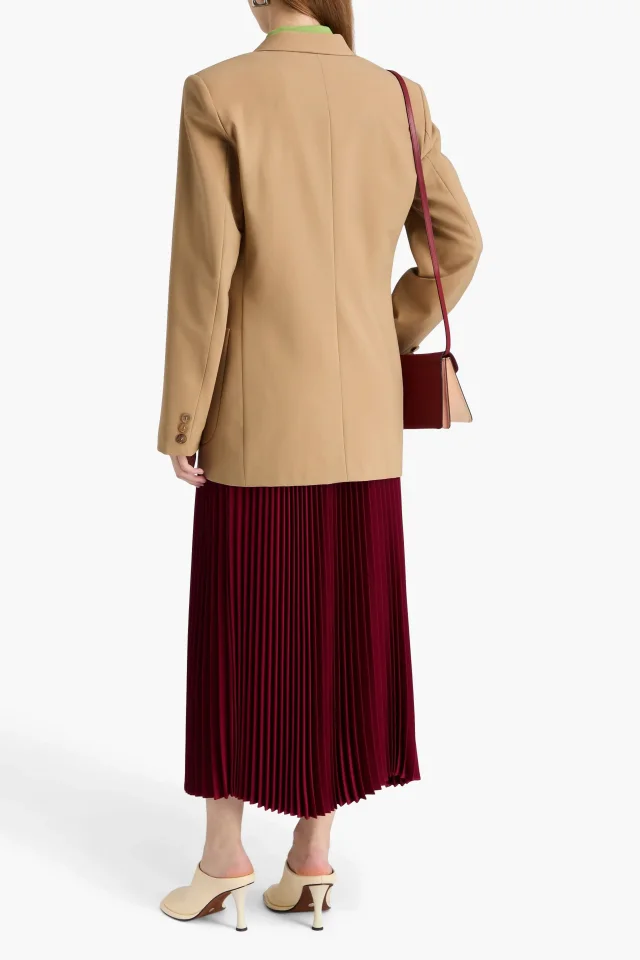 Marni Virgin Wool-Blend Tailored Woven Blazer in Beige, photo 3 of 4 from THE OUTNET