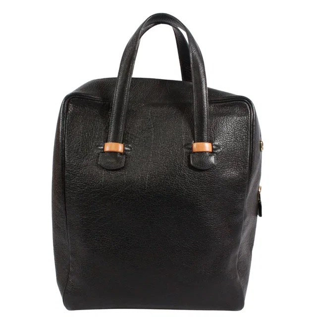 Hermès Gallop Buffalo Black Tote Bag Gold in Black from The Reluxe
