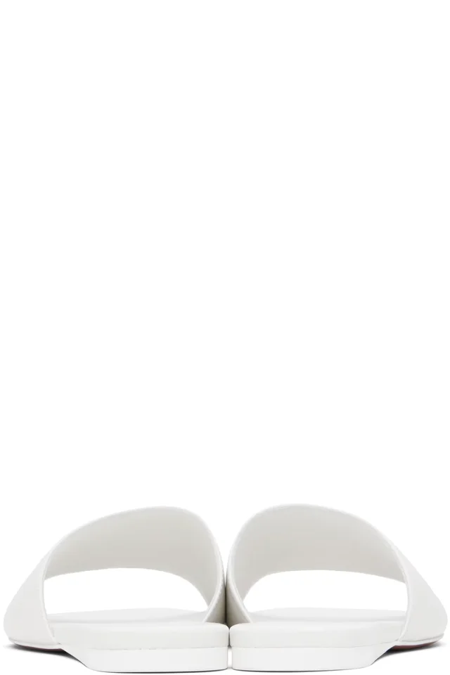 Amina Muaddi White Bianca Sandals, photo 2 of 5 from SSENSE