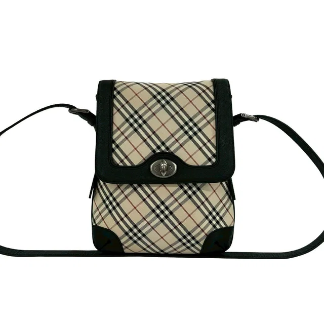 Burberry Leather Canvas Shoulder Bag in Canvas from LuxUness