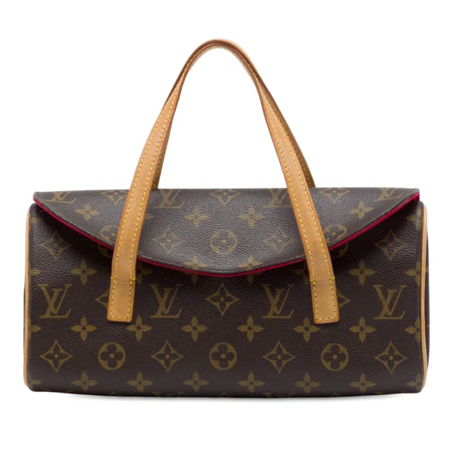 Brown Louis Vuitton Monogram Sonatine Handbag in Brown Coated canvas from Designer Revival