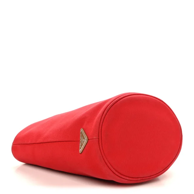 Prada Canapa Small Shopping Tote Rosso in Canvas from FASHIONPHILE, photo 5 of 10