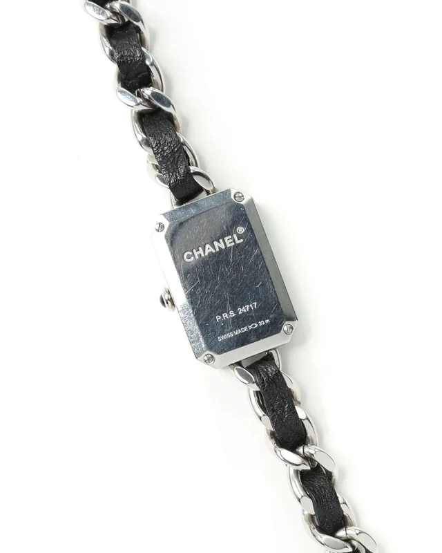 Chanel Première Chaîne 16mm Stainless Steel Black Dial Watch in Black from A Retro Tale, photo 3 of 9