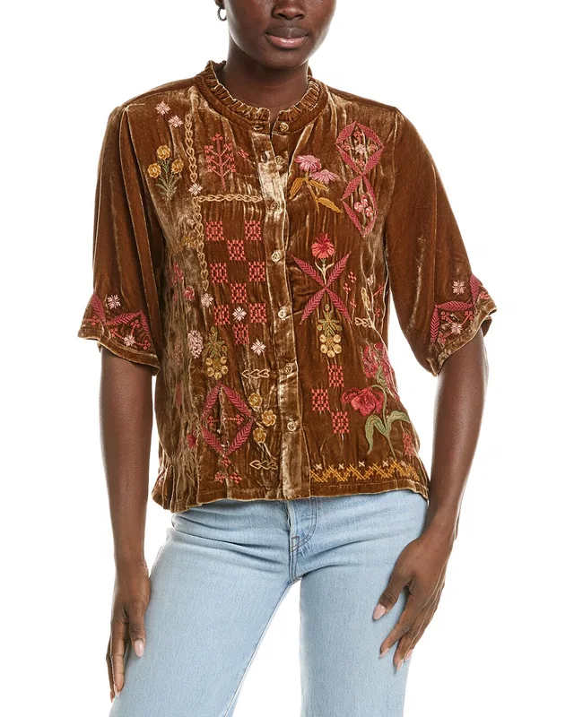 Johnny Was Malaya Silk-Blend Shirt, image 1 of 1 from Rue La La