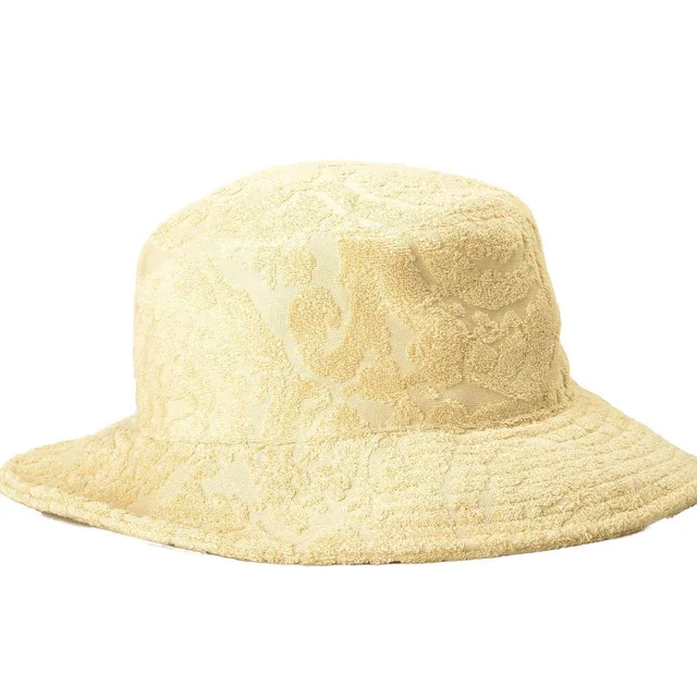 Versace Men's Cotton Hat - Cream/Tan in neutral|brown from Depop, photo 2 of 9