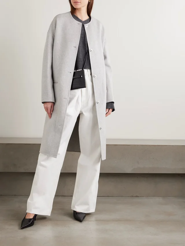 LOULOU DE SAISON Kerry wool and cashmere-blend coat in Grey, photo 2 of 2 from NET-A-PORTER (Canada)