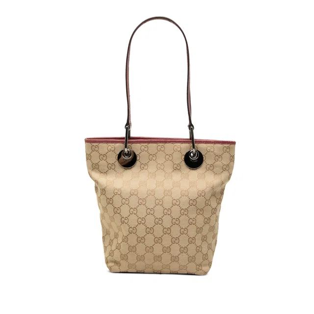 Beige Gucci GG Canvas Eclipse Tote in Beige Canvas from Designer Revival