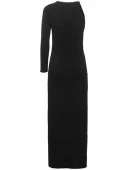 Leslie Amon Long dress with long sleeves in 80% Polyamide, 20% Elastane, photo 5 of 5 from LUISAVIAROMA