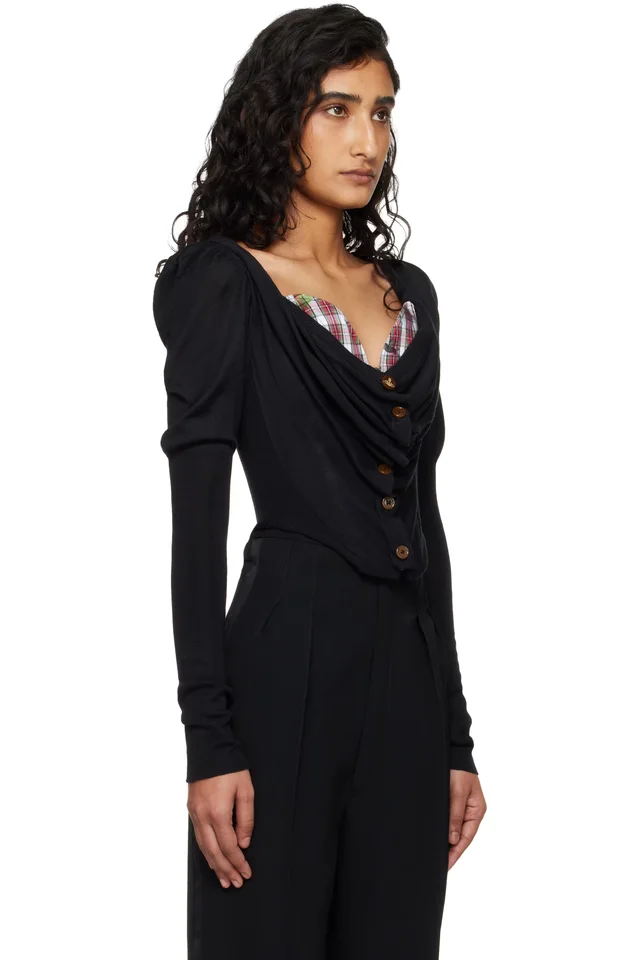 Vivienne Westwood Black Bea Corset Cardigan, photo 2 of 4 from SSENSE